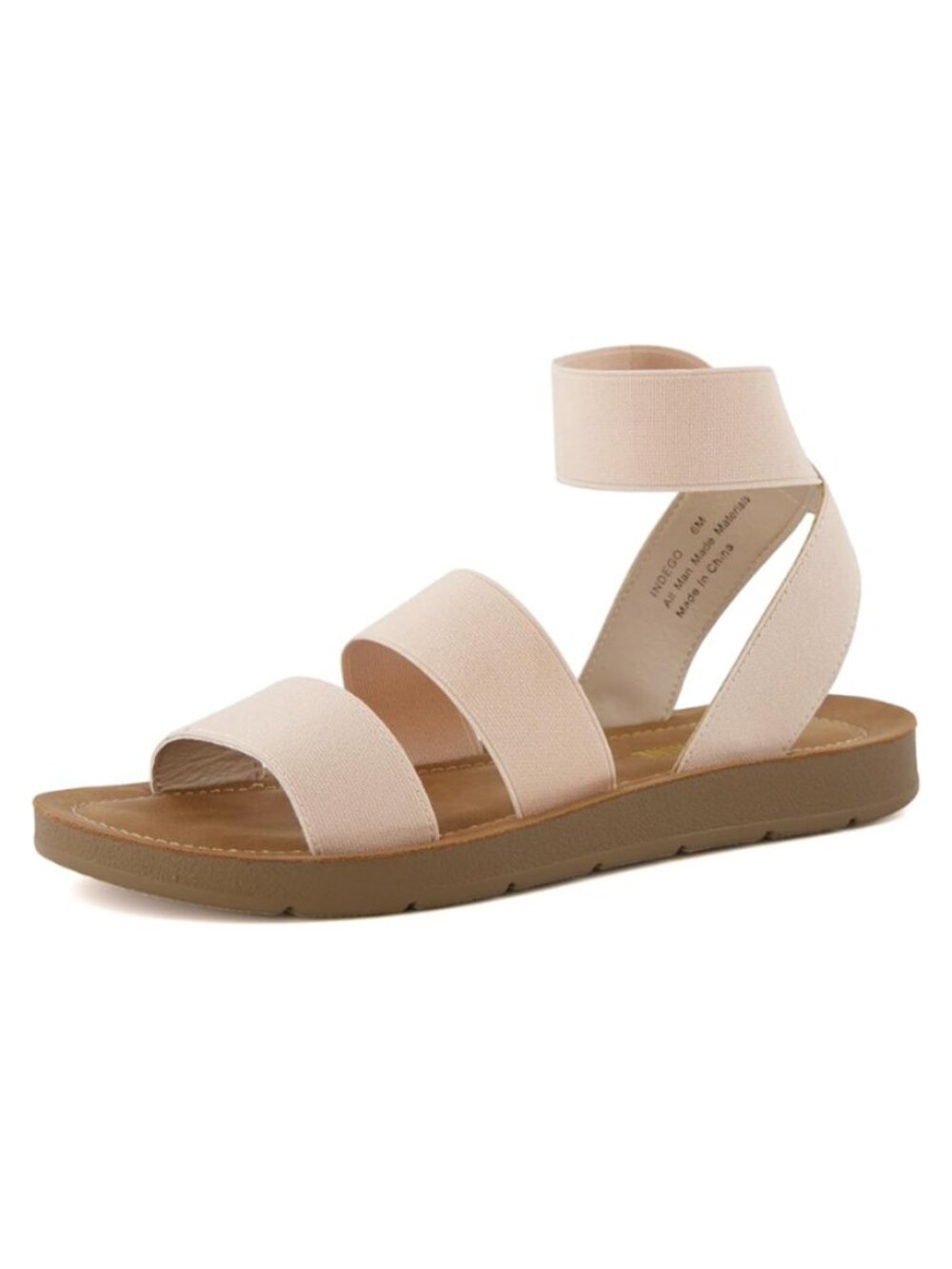 CUSHIONAIRE Women's Indego Two Band Stretch Sandal Size 7.5M and 8 Brand New!